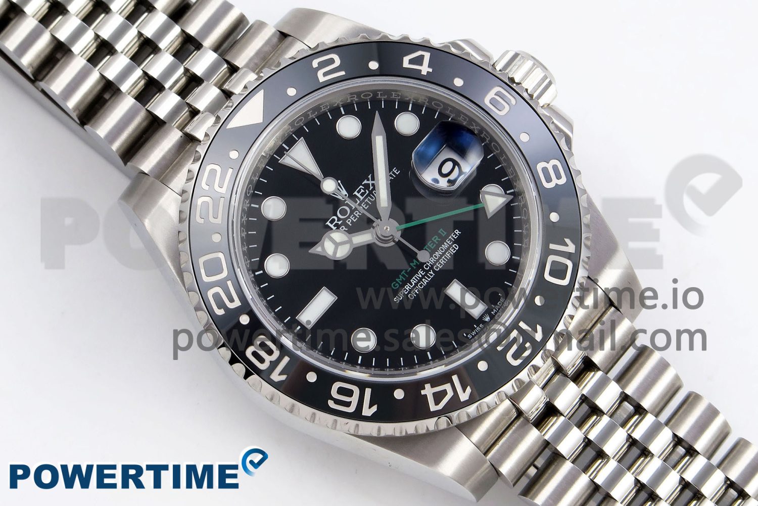 GMT-Master II 126710 GRNR Black/Gray Ceramic 904L Steel 3EF 1:1 Best Edition on Jubilee Strap VR3285 - Image 3