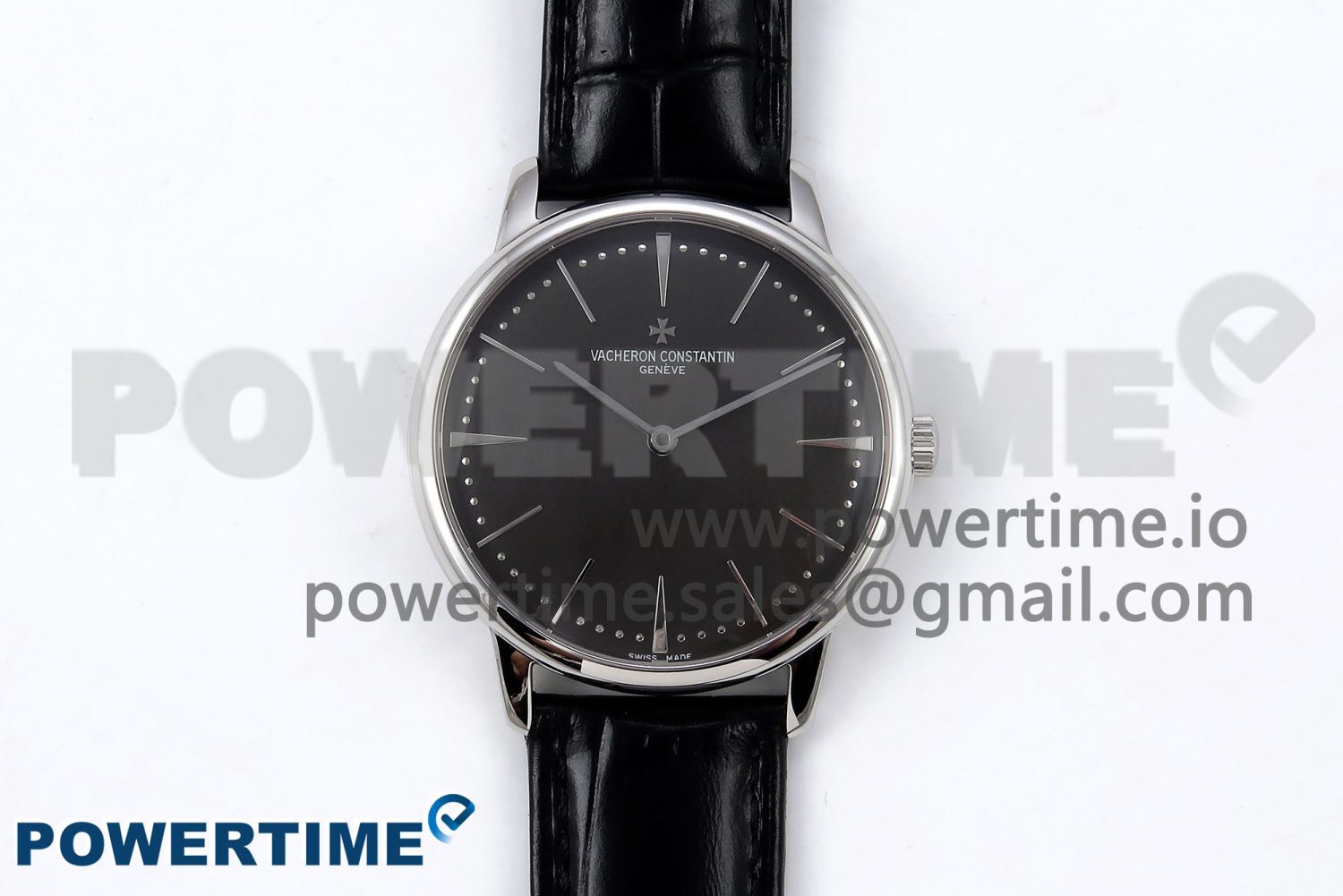 Patrimony SS KZF Best Edition Gray Dial on Black Leather Strap MIYOTA 9015 - Image 1