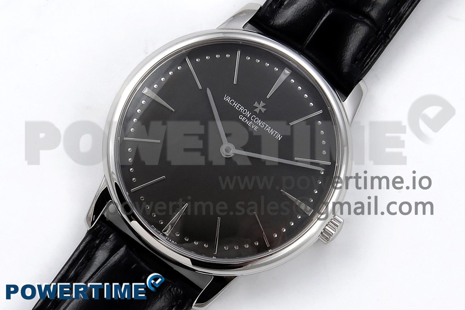 Patrimony SS KZF Best Edition Gray Dial on Black Leather Strap MIYOTA 9015 - Image 2