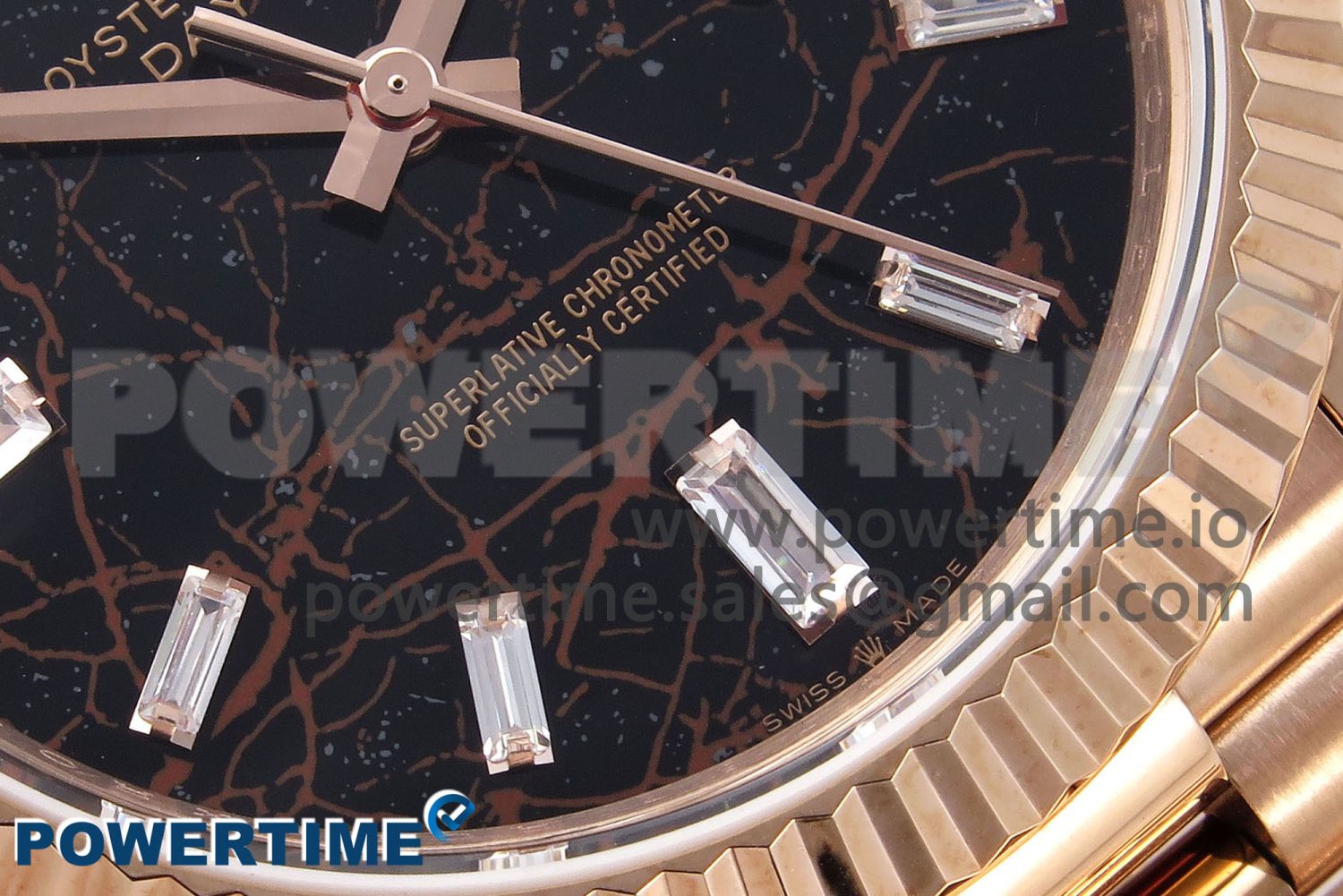 DayDate 40 RG QF Best Edition 904L Steel Slate Eisenkiesel Dial on President Bracelet VR3255 V4 (Gain Weight) - Image 5