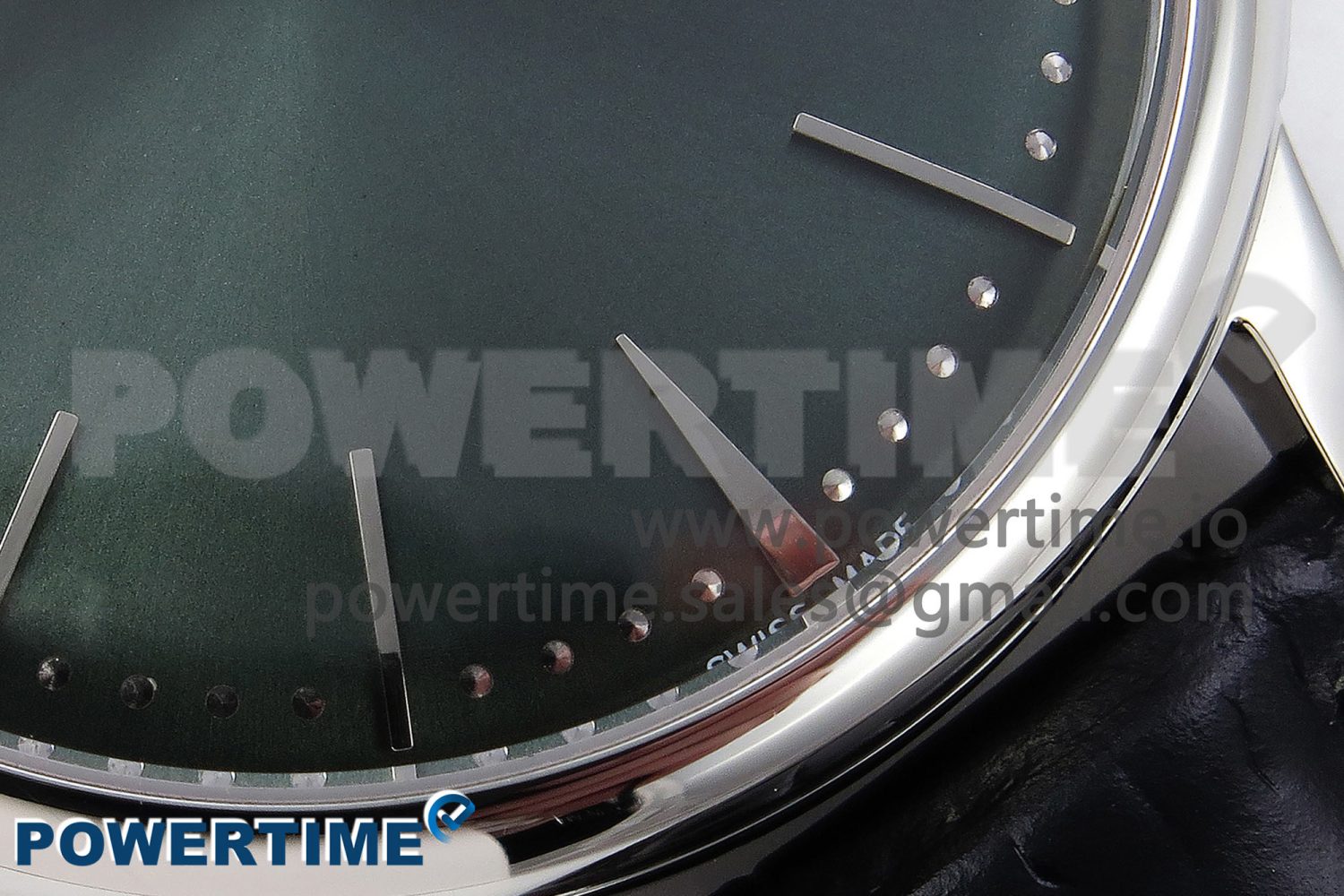 Patrimony SS KZF Best Edition Green Dial on Black Leather Strap MIYOTA 9015 - Image 5