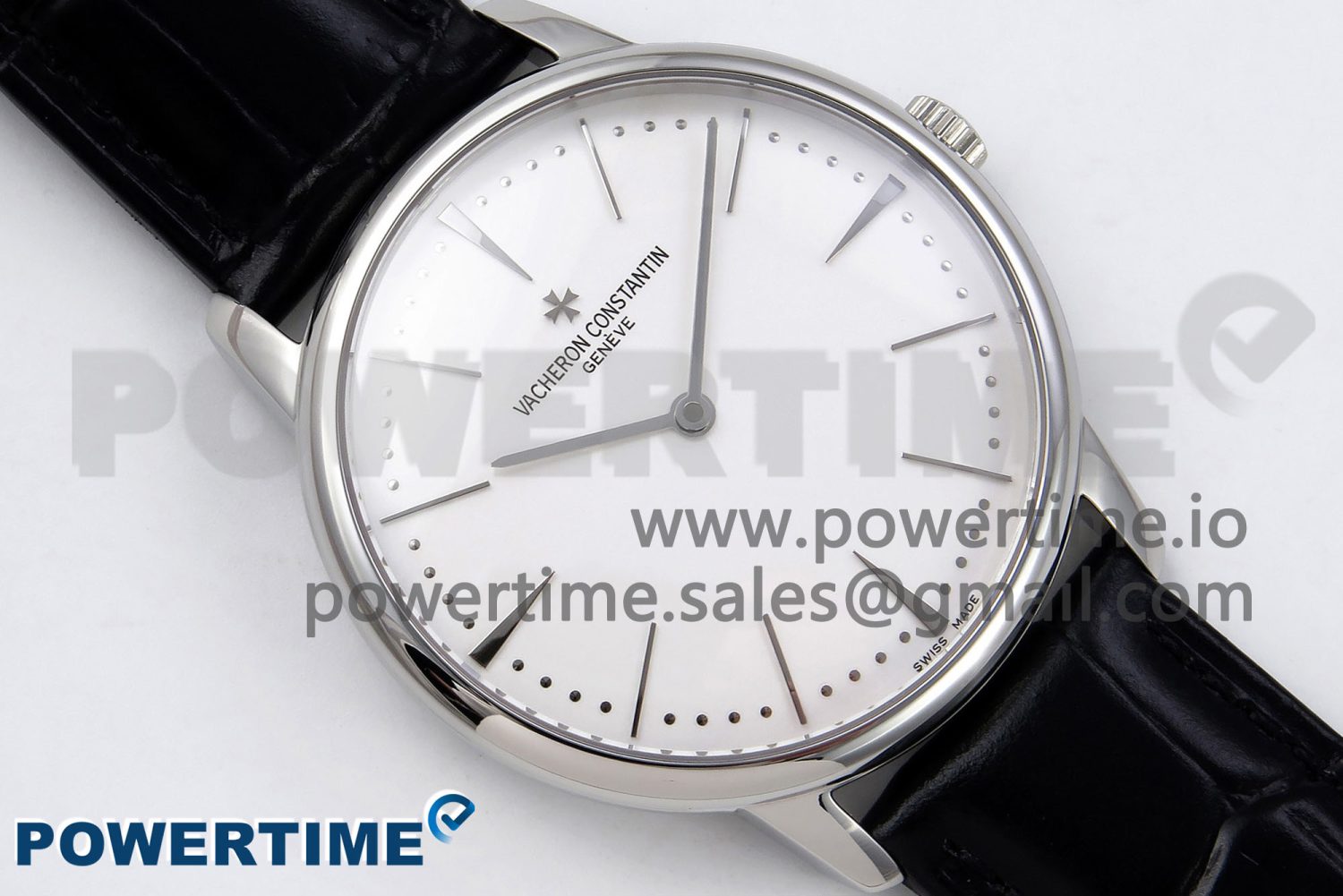 Patrimony SS KZF Best Edition White Dial on Black Leather Strap MIYOTA 9015 - Image 3