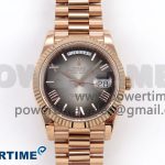 DayDate 40 RG QF Best Edition 904L Steel Slate Ombre Dial on President Bracelet VR3255 V4 (Gain Weight)