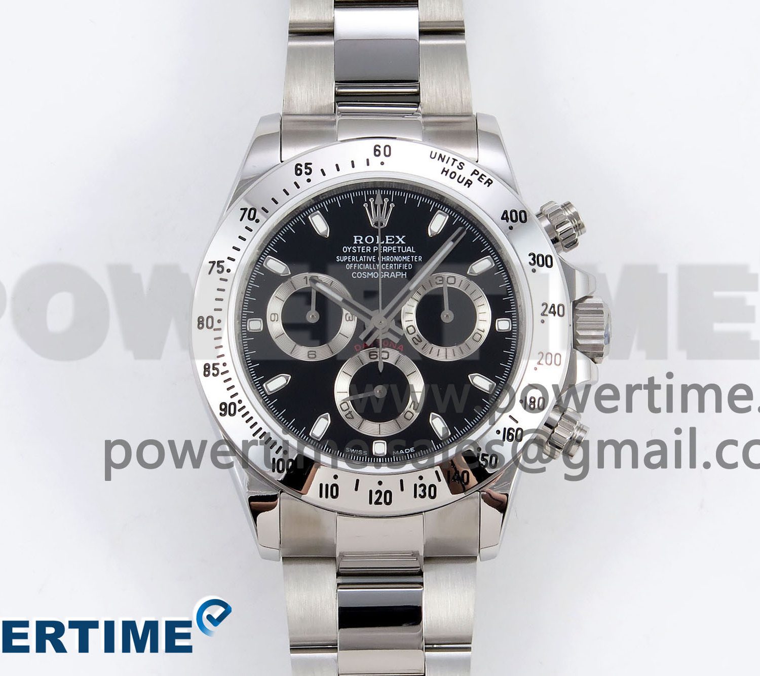 Daytona 116520 JDF 1:1 Best Edition 904L Steel Black Dial on SS Bracelet A7750