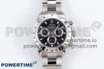 Daytona 116520 JDF 1:1 Best Edition 904L Steel Black Dial on SS Bracelet A7750