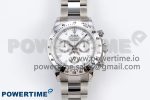 Daytona 116520 JDF 1:1 Best Edition 904L Steel White Dial on SS Bracelet A7750