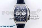 Vanguard Chrono SS ABF 1:1 Best Edition Blue Dial on Blue Leather Strap A7750