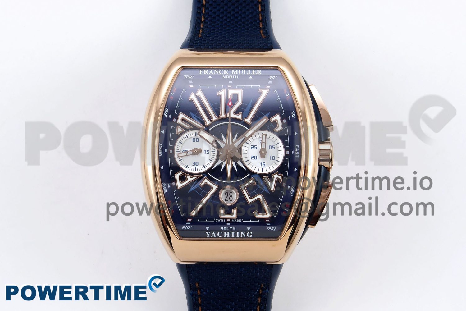 Vanguard Chrono RG ABF 1:1 Best Edition Blue Dial on Blue Nylon Strap A7750 - Image 1
