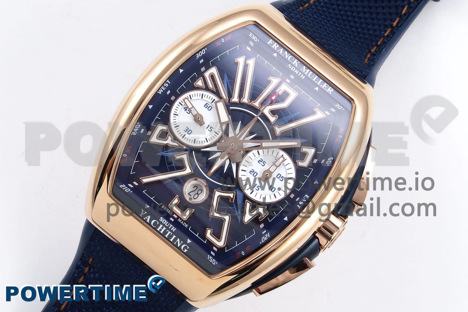 Vanguard Chrono RG ABF 1:1 Best Edition Blue Dial on Blue Nylon Strap A7750 - Image 2