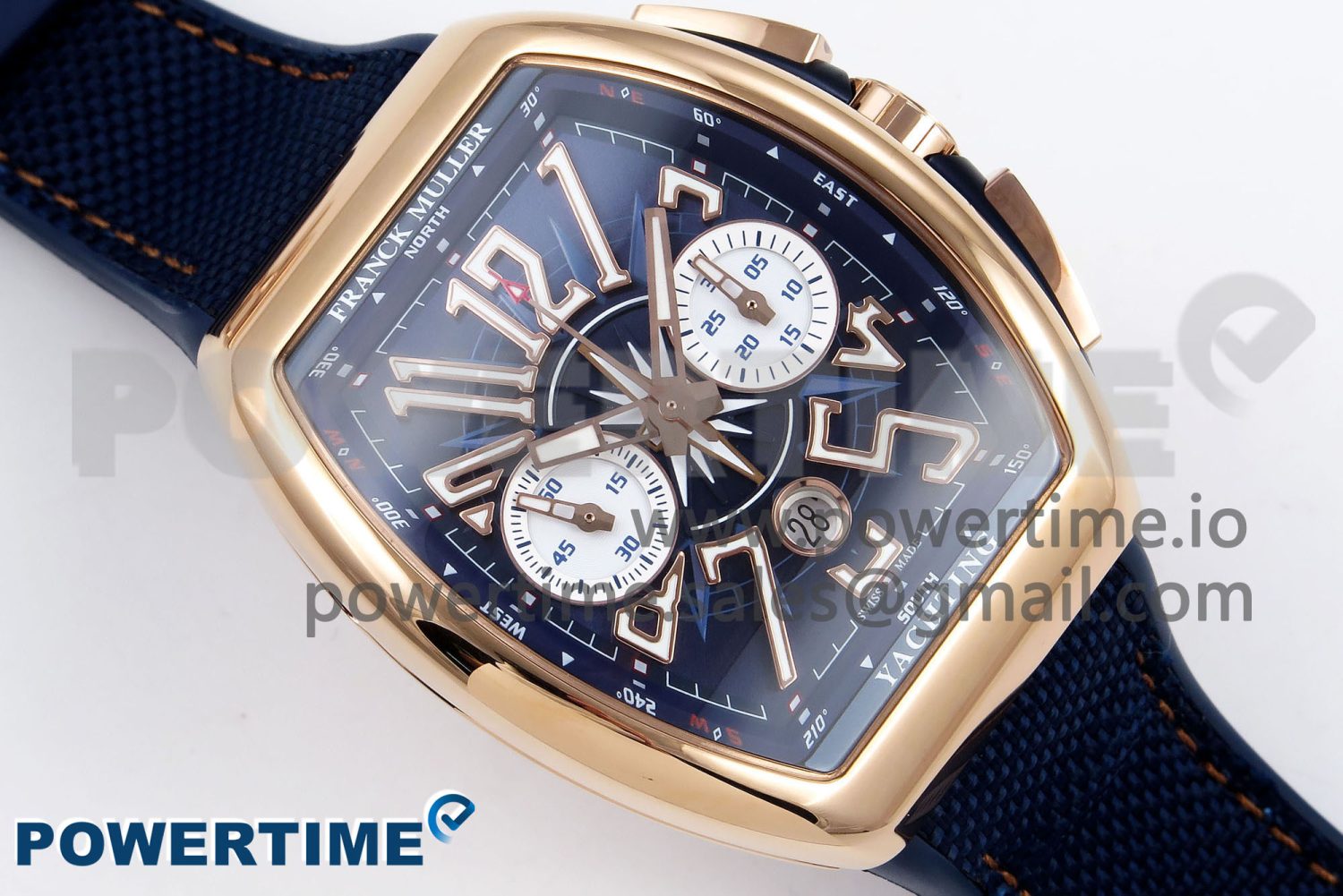 Vanguard Chrono RG ABF 1:1 Best Edition Blue Dial on Blue Nylon Strap A7750 - Image 3