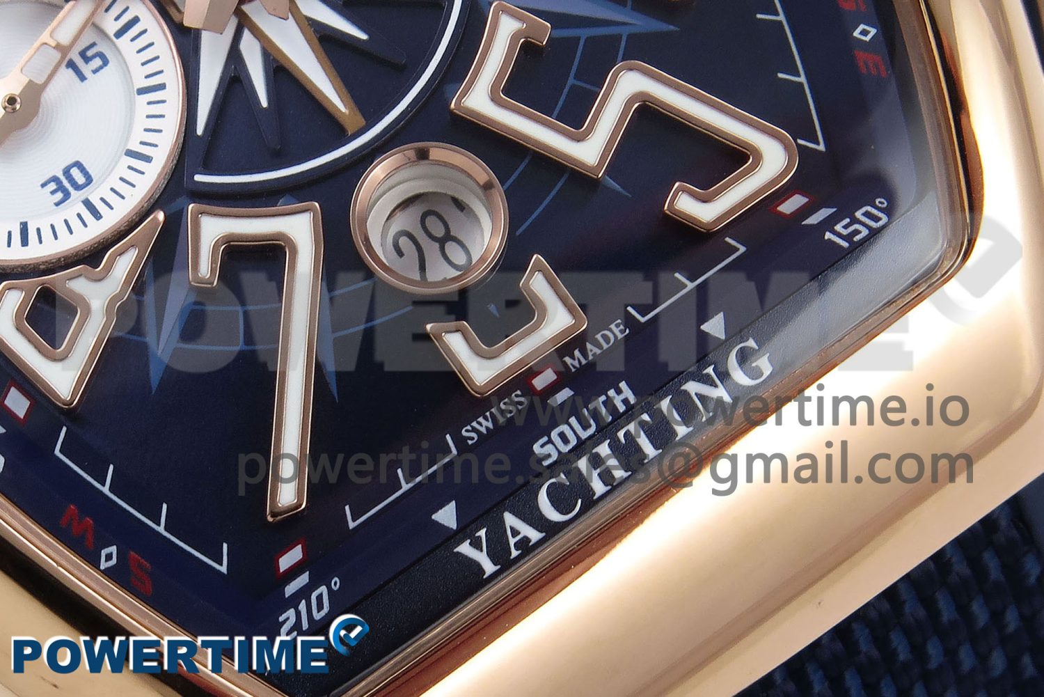 Vanguard Chrono RG ABF 1:1 Best Edition Blue Dial on Blue Nylon Strap A7750 - Image 5