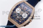 Vanguard Chrono RG Diamonds ABF 1:1 Best Edition Blue Dial on Blue Nylon Strap A7750 - Image 2
