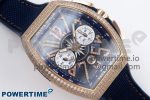 Vanguard Chrono RG Diamonds ABF 1:1 Best Edition Blue Dial on Blue Nylon Strap A7750 - Image 3