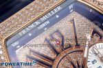 Vanguard Chrono RG ABF 1:1 Best Edition Blue Dial Full Diamonds on Blue Leather Strap A7750 - Image 4