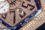 Vanguard Chrono RG ABF 1:1 Best Edition Blue Dial Full Diamonds on Blue Leather Strap A7750 - Image 5