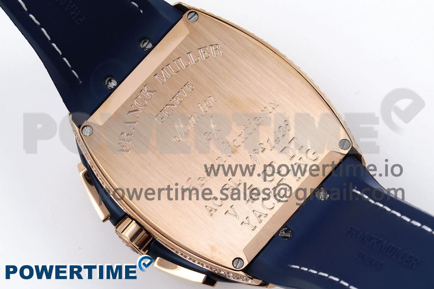 Vanguard Chrono RG ABF 1:1 Best Edition Blue Dial Full Diamonds on Blue Leather Strap A7750 - Image 12