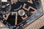 Vanguard Chrono RG Diamonds ABF 1:1 Best Edition Black Dial on Black Leather Strap A7750 - Image 5