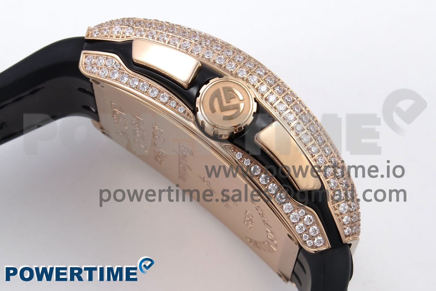 Vanguard Chrono RG Diamonds ABF 1:1 Best Edition Black Dial on Black Leather Strap A7750 - Image 6