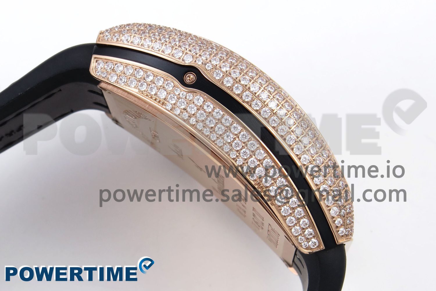 Vanguard Chrono RG Diamonds ABF 1:1 Best Edition Black Dial on Black Leather Strap A7750 - Image 7