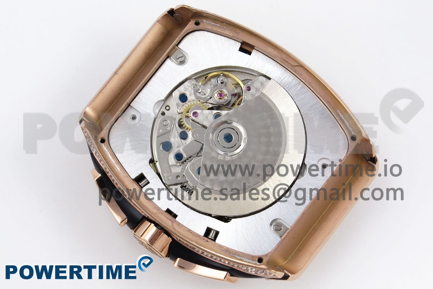 Vanguard Chrono RG Diamonds ABF 1:1 Best Edition Black Dial on Black Leather Strap A7750 - Image 9