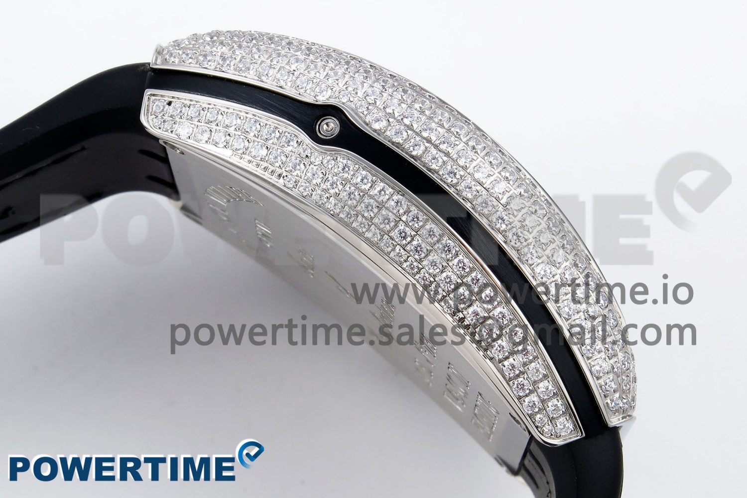 Vanguard Chrono SS Diamonds ABF 1:1 Best Edition Black Dial on Black Leather Strap A7750 - Image 7