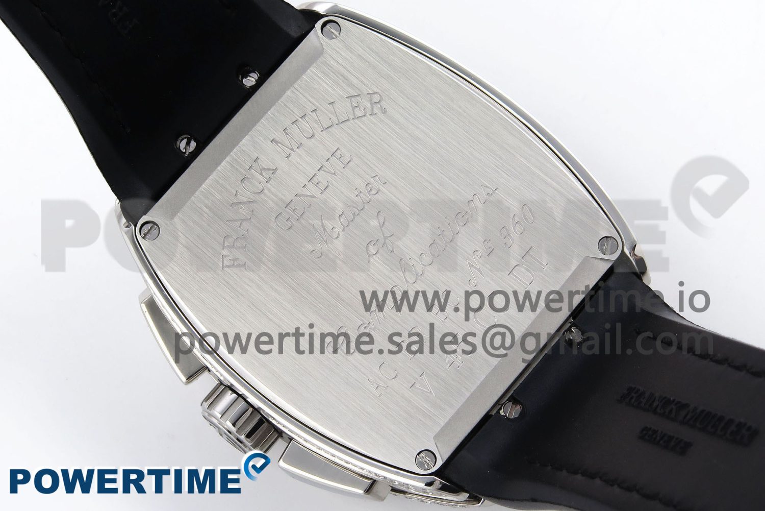 Vanguard Chrono SS ABF 1:1 Best Edition Black Dial Full Diamonds on Black Leather Strap A7750 - Image 8