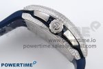Vanguard Chrono SS ABF 1:1 Best Edition Blue Dial Full Diamonds on Blue Nylon Strap A7750 - Image 6