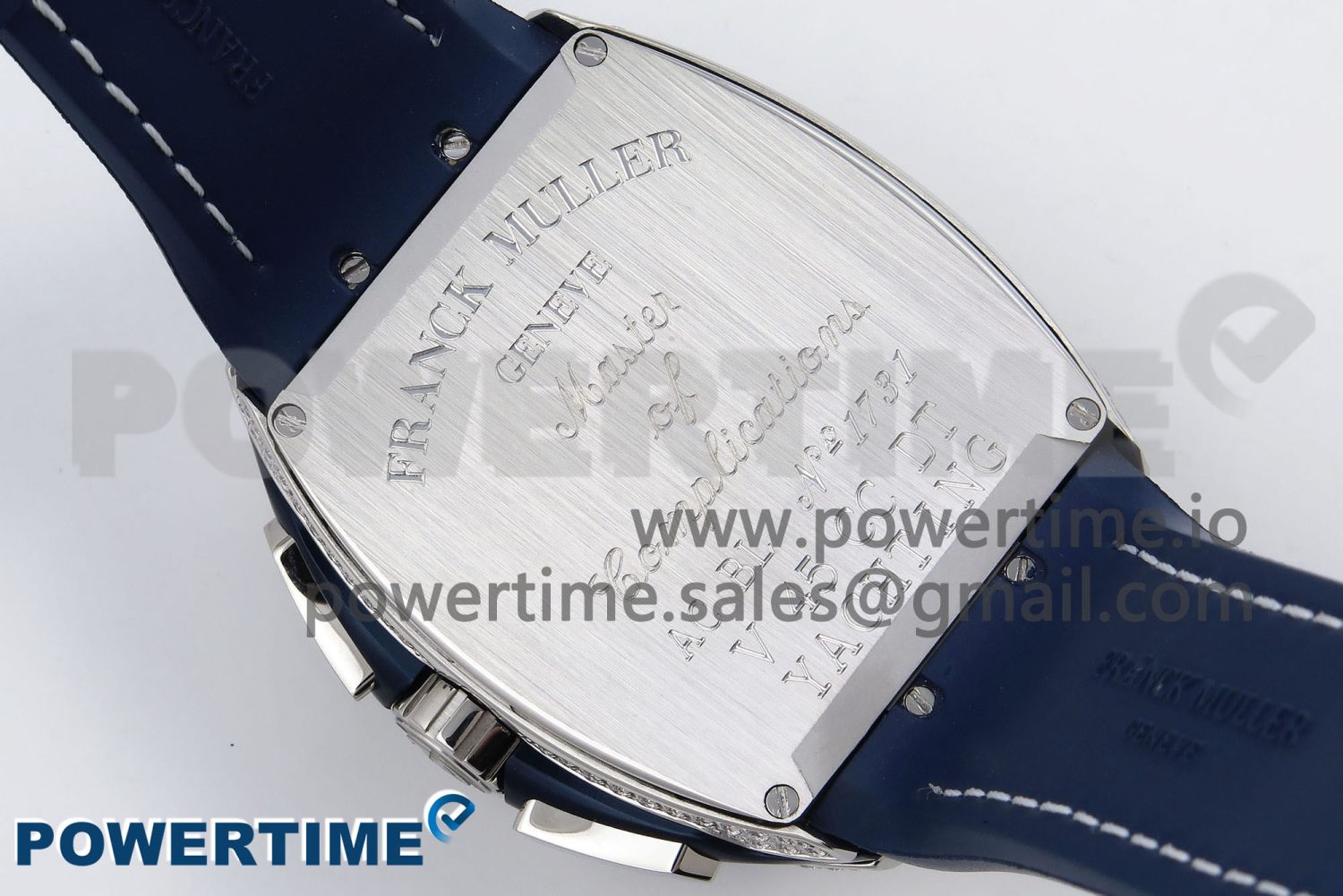 Vanguard Chrono SS Diamonds ABF 1:1 Best Edition Blue Textured Dial on Blue Leather Strap A7750 - Image 8