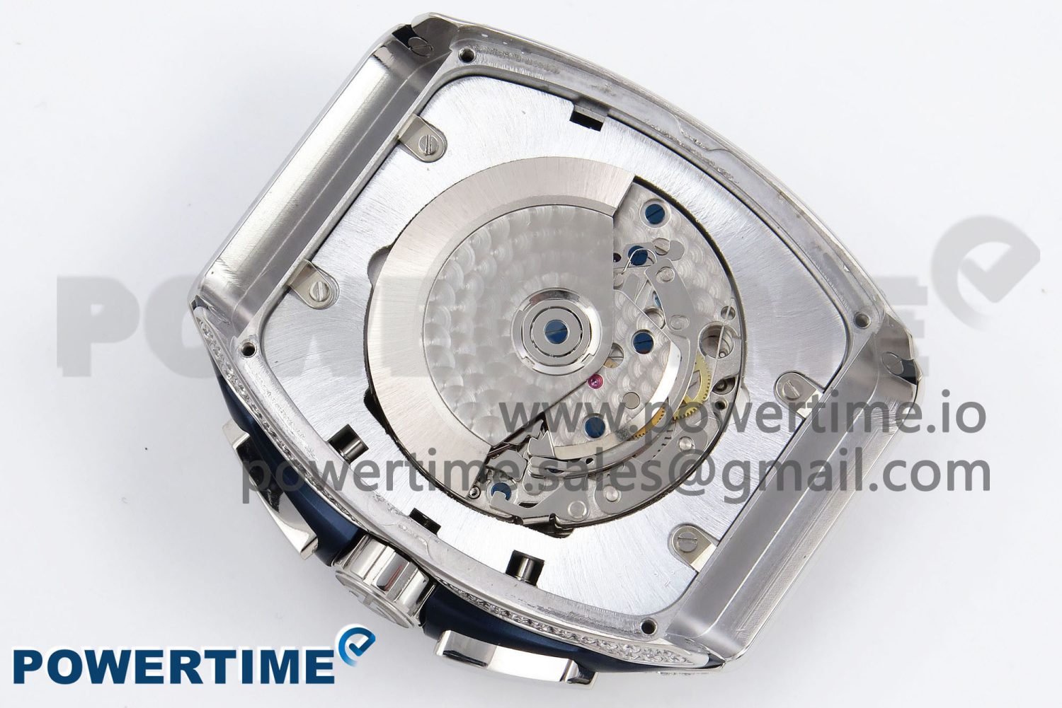 Vanguard Chrono SS Diamonds ABF 1:1 Best Edition Blue Textured Dial on Blue Leather Strap A7750 - Image 10