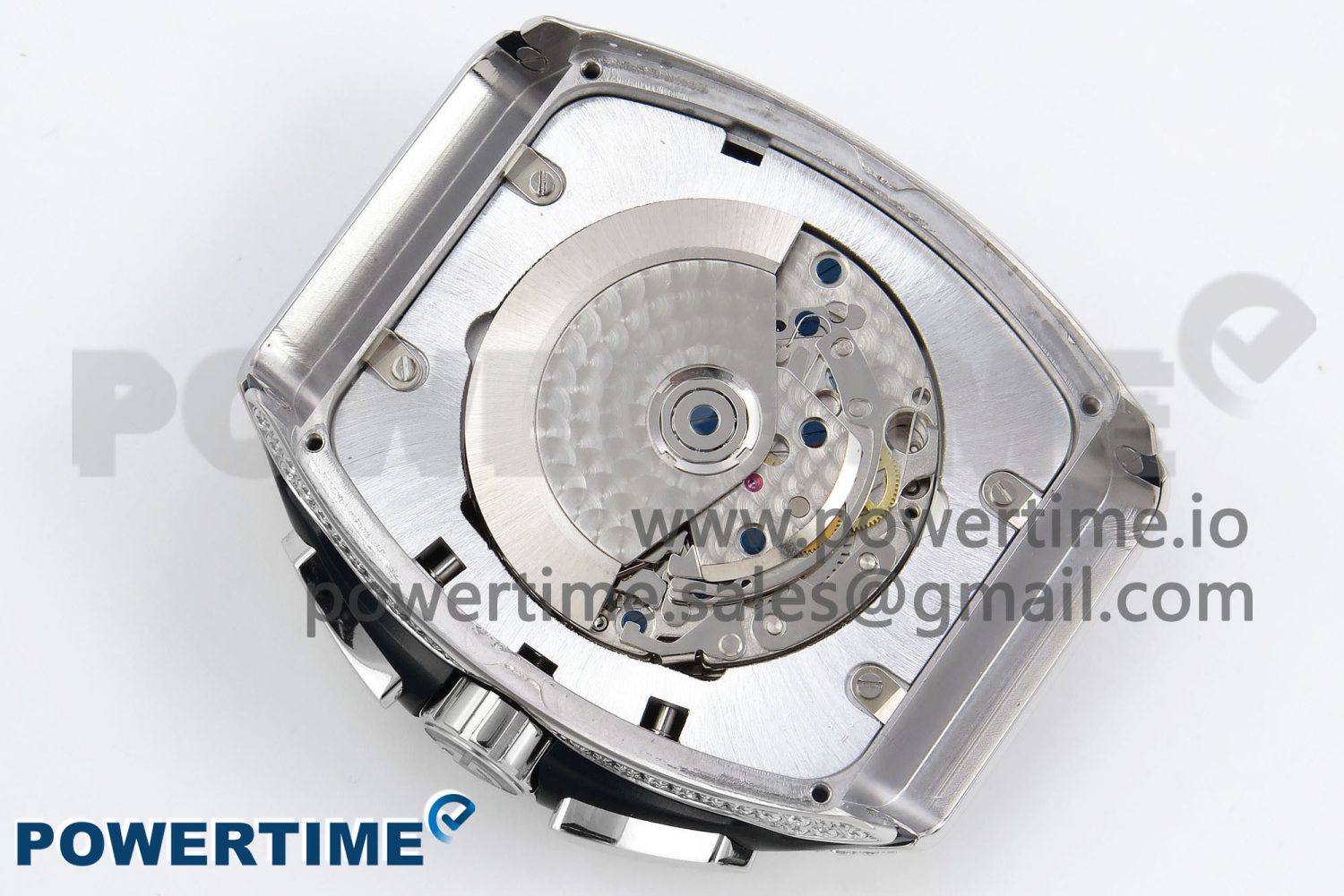 Vanguard Chrono SS ABF 1:1 Best Edition Black Dial Full Diamonds on Black Leather Strap A7750 - Image 10