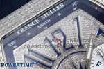 Vanguard Chrono SS ABF 1:1 Best Edition Blue Dial Full Diamonds on Blue Nylon Strap A7750 - Image 4