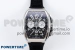 Vanguard Chrono SS ABF 1:1 Best Edition Black Dial on Black Leather Strap A7750