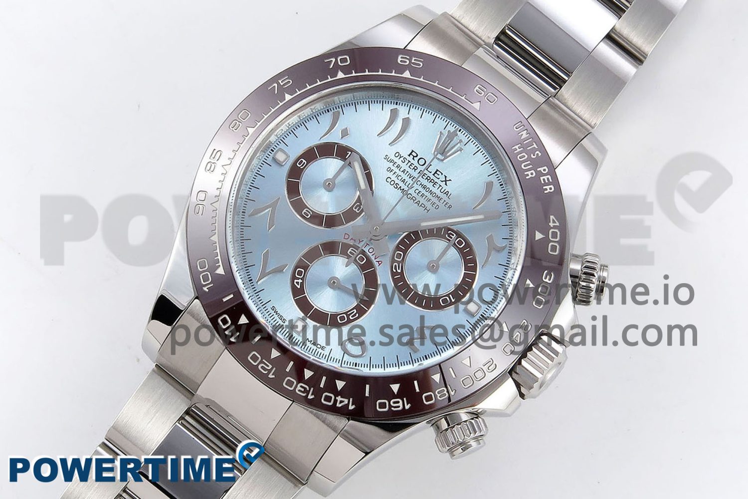 Daytona 116506 Clean 1:1 Best Edition Ice Blue Dial Arabic Markers on SS Bracelet SA4130 V2 - Image 2