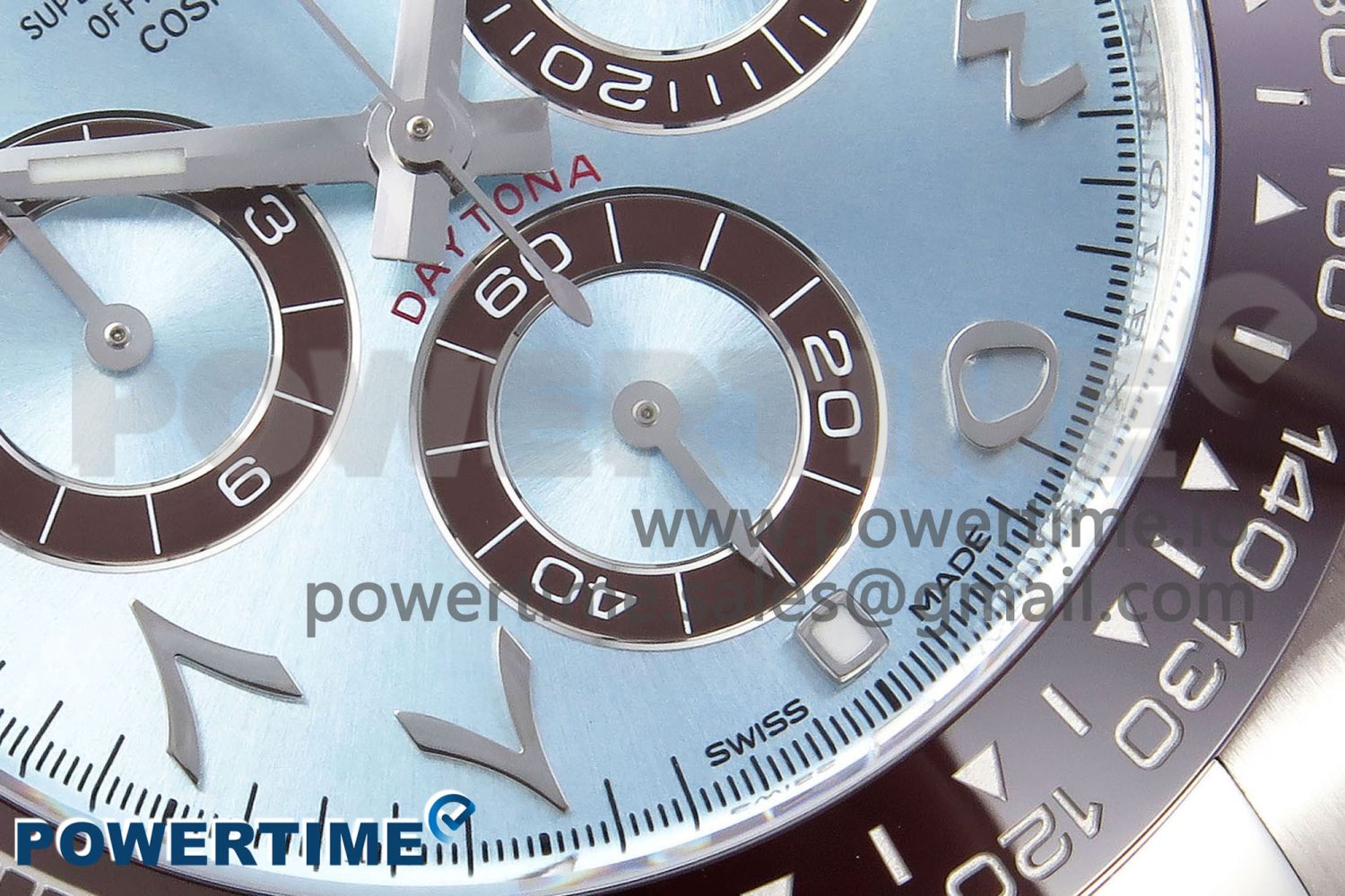Daytona 116506 Clean 1:1 Best Edition Ice Blue Dial Arabic Markers on SS Bracelet SA4130 V2 - Image 5