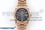 DayDate 40 RG QF 1:1 Best Edition Gray Dial on President Bracelet A2824 (Gain Weight)
