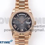 DayDate 40 RG QF 1:1 Best Edition Gray Dial on President Bracelet A2824 (Gain Weight)