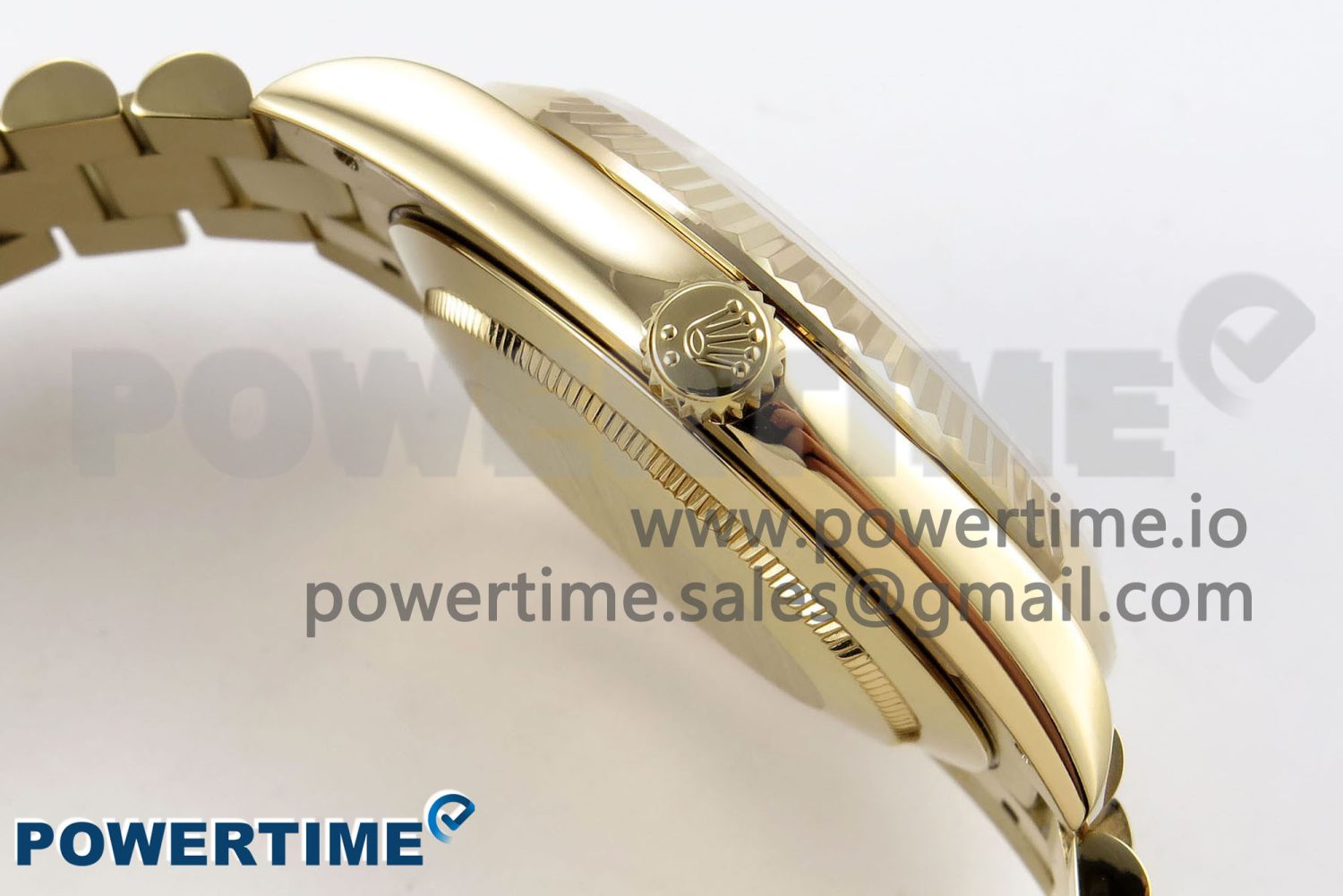 DayDate 40mm YG QF 1:1 Best Edition Green Roman Dial on President Bracelet A2824 (Gain Weight) - Image 6
