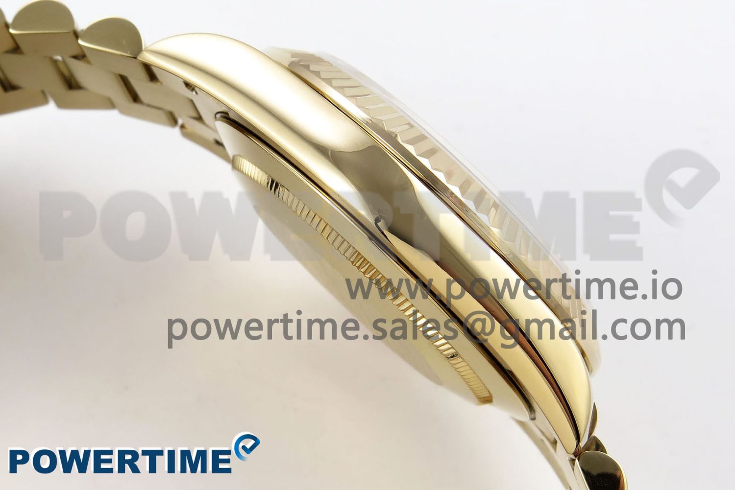 DayDate 40mm YG QF 1:1 Best Edition Green Roman Dial on President Bracelet A2824 (Gain Weight) - Image 7