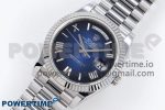 DayDate 40mm SS QF 1:1 Best Edition Blue Roman Dial on President Bracelet A2824 (Gain Weight) - Image 2