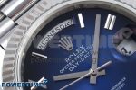 DayDate 40mm SS QF 1:1 Best Edition Blue Roman Dial on President Bracelet A2824 (Gain Weight) - Image 4