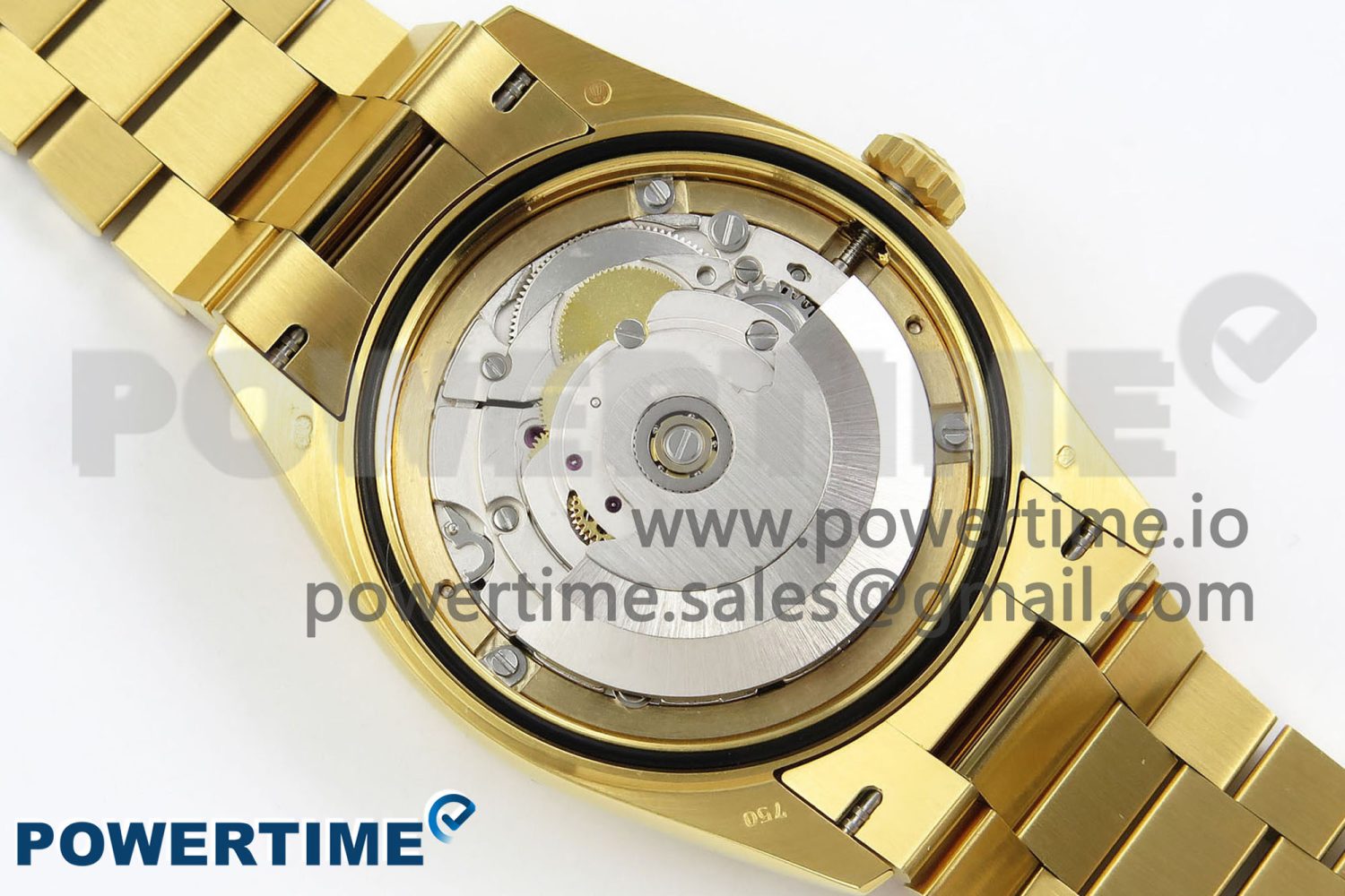 Day Date 36 YG RAF 1:1 Best Edition Green Stone Dial Diamonds Bezel on YG Bracelet A2836 - Image 9