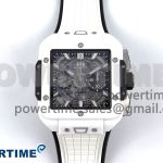 Square Bang Unico White Ceramic BBF 1:1 Best Edition on Rubber Strap A1280