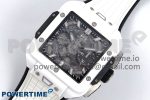 Square Bang Unico White Ceramic BBF 1:1 Best Edition on Rubber Strap A1280 - Image 2