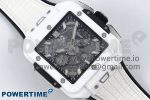 Square Bang Unico White Ceramic BBF 1:1 Best Edition on Rubber Strap A1280 - Image 3