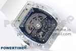 RM035-02 Transparent RMF 1:1 Best Edition Skeleton Dial on White Rubber Strap RMAL1 - Image 8