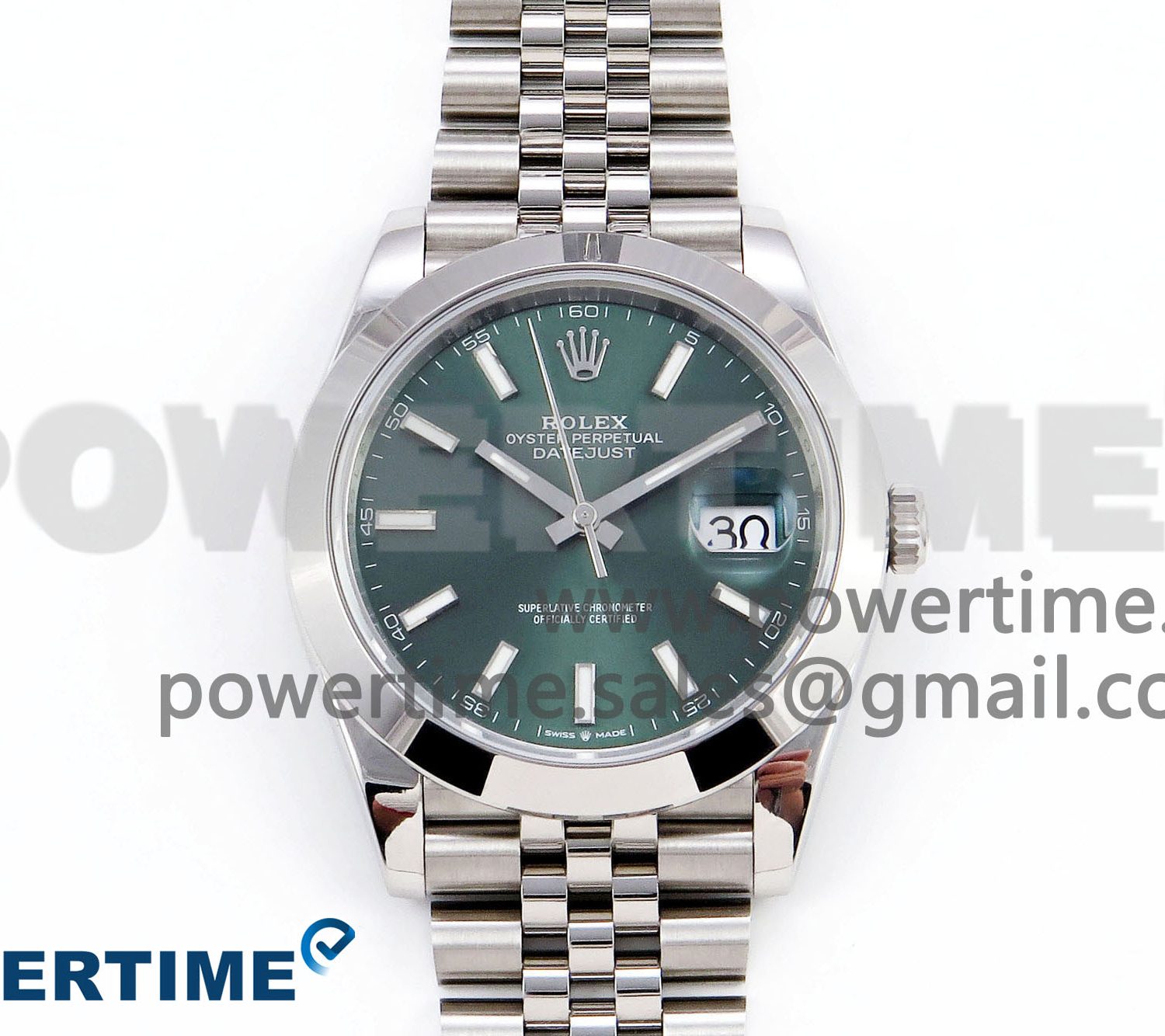 DateJust 41 126330 904L SS VSF 1:1 Best Edition Green Dial on Jubilee Bracelet VS3235