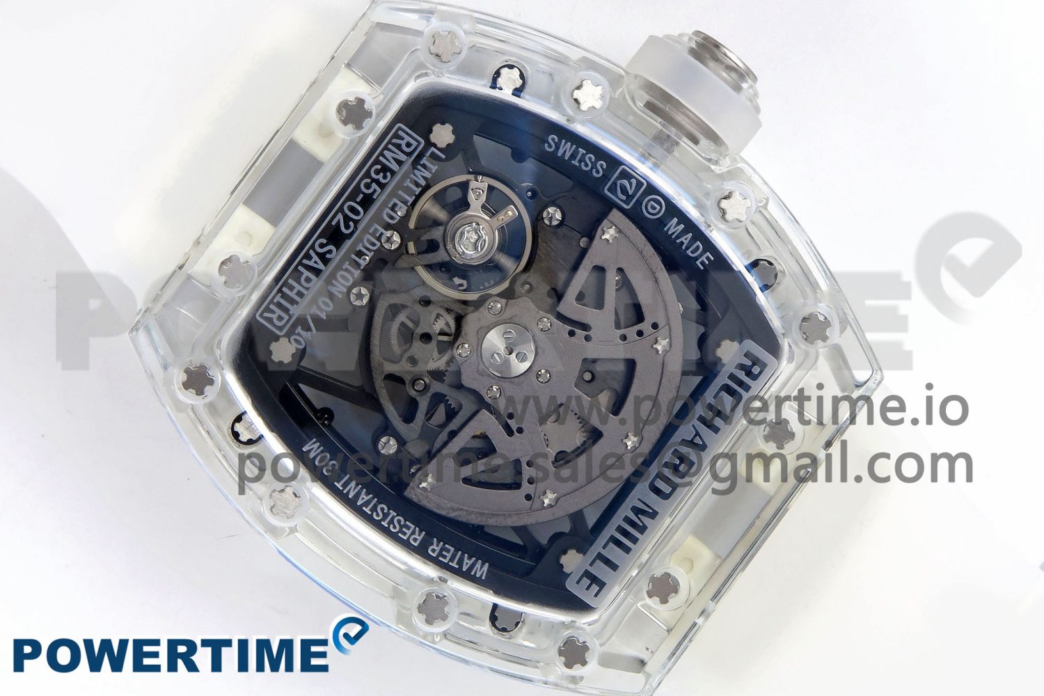 RM035-02 Transparent RMF 1:1 Best Edition Skeleton Dial on Transparent Rubber Strap RMAL1 - Image 10