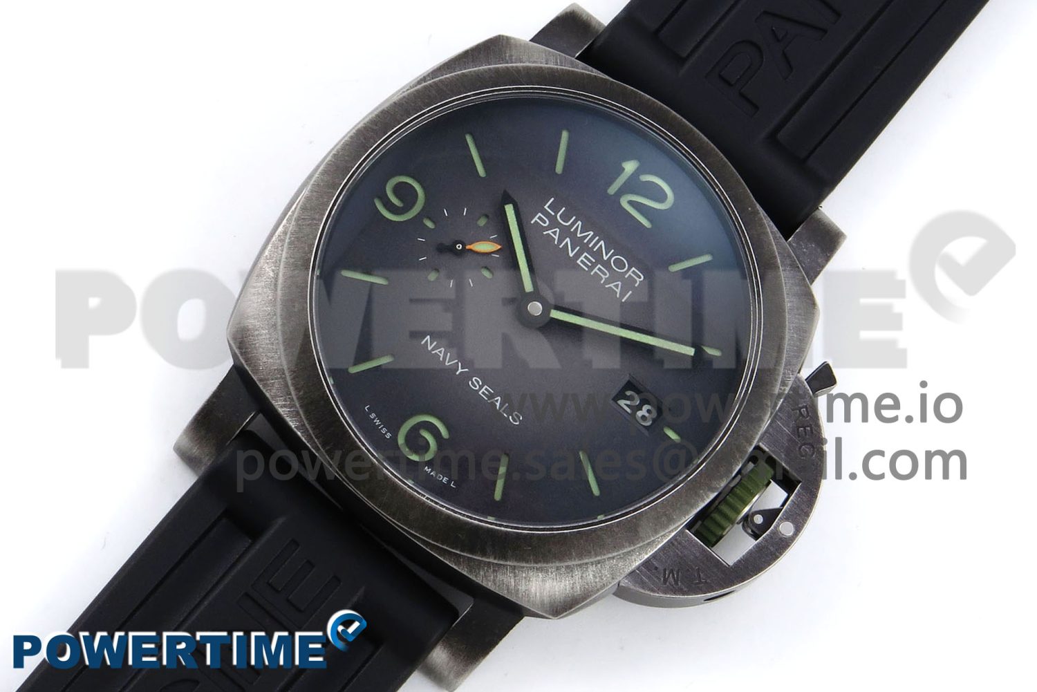 PAM1412 Navy SEALs VSF 1:1 Best Edition Iron Gray Dial on Rubber Strap P.9010 Clone - Image 2