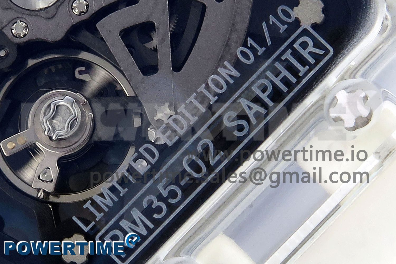 RM035-02 Transparent RMF 1:1 Best Edition Skeleton Dial on Transparent Rubber Strap RMAL1 - Image 12