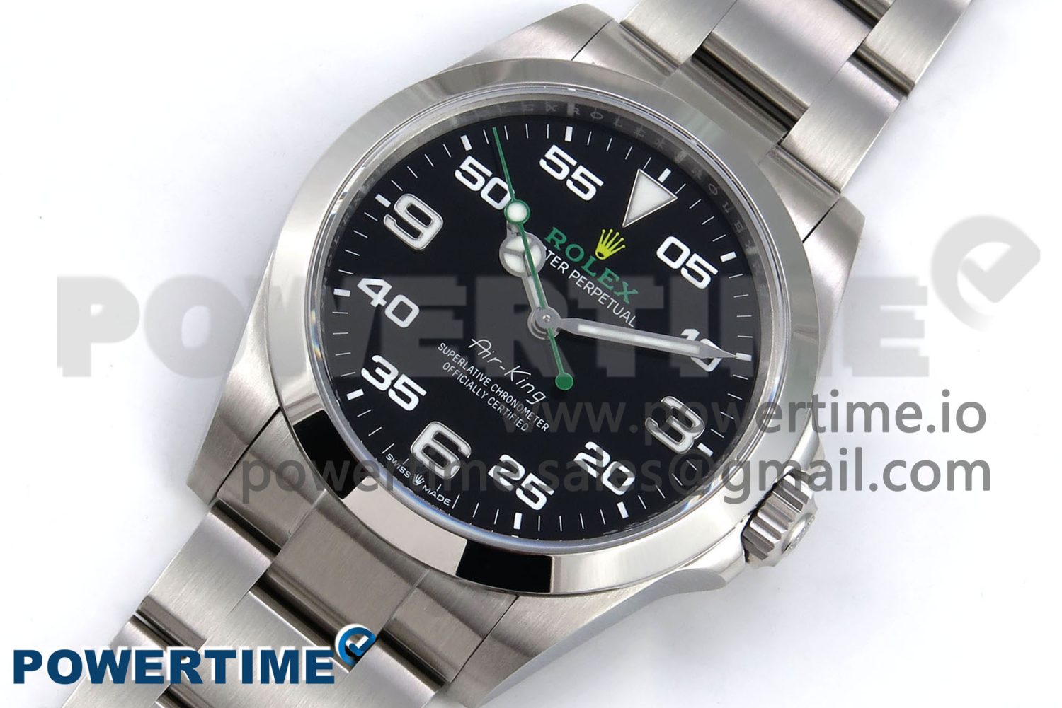 Air-King 126900 VSF 1:1 Best Edition 904L Steel Black Dial on SS Bracelet VS3230 - Image 2